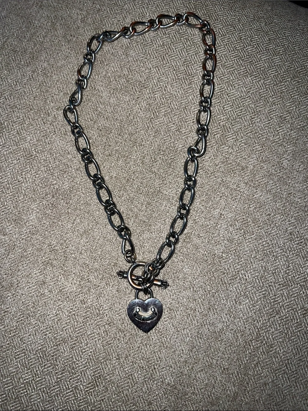 Juicy Couture Y2K Silver-Tone Chunky Chain Necklace SEND ME OFFERS
